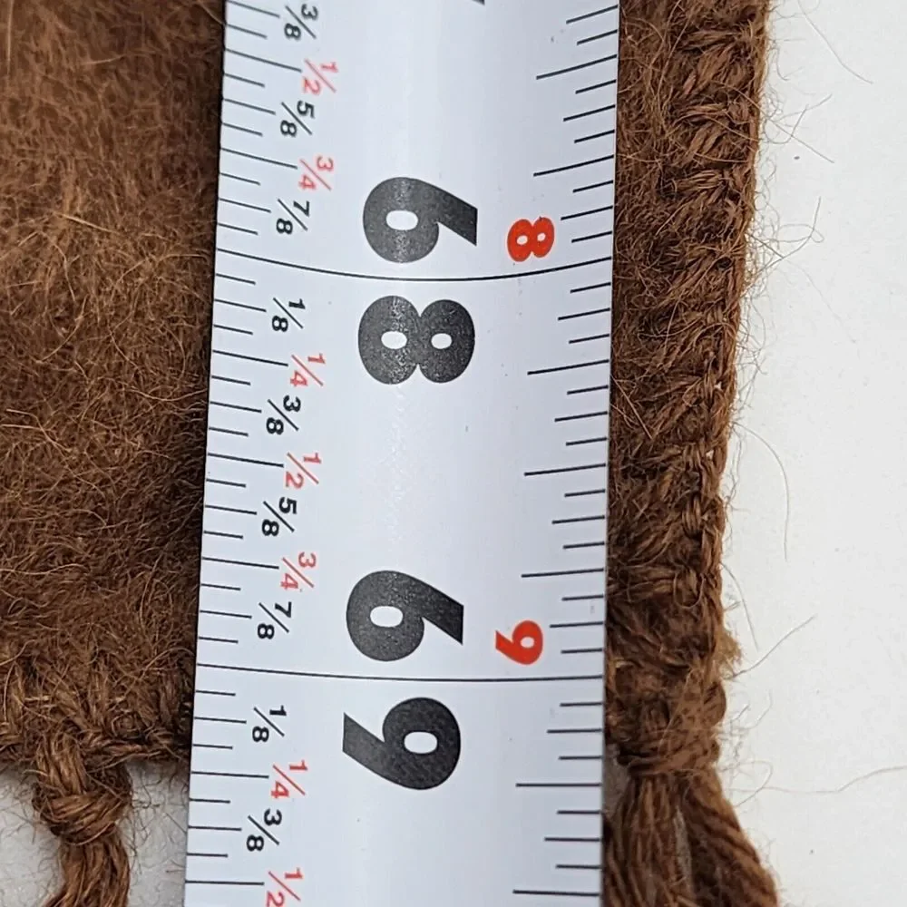 Alpaca Camargo Unisex Brown Fringe Scarf‎ Shawl Alpaca Blend Length 69 inch